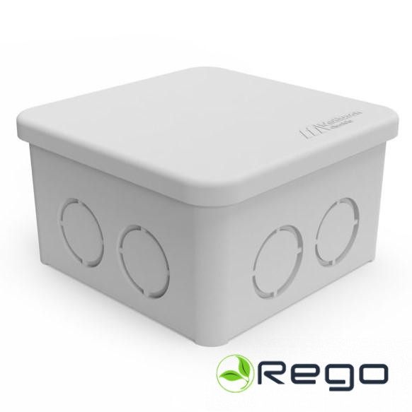 Nozarkārba, Mutlusan, ar vāku, nedegoša, pelēka, v/a, 80x80x48mm