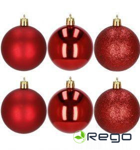 Springos Ziemassvētku eglīšu bumbiņas CA0090 10cm 6gab