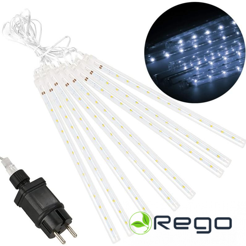 Springos lāsteku gaismas virtene 288LED CL4140, auksti balts