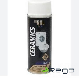 Emalja aeros. glanc. virsmām INRAL CERAMICS balta 400ml