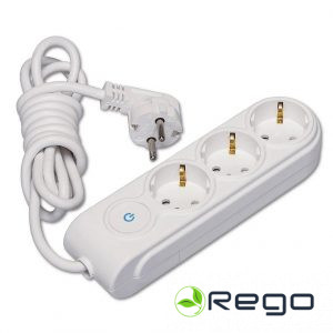 Pagarinātājs Makel ar slēdzi 3-viet., 3m a/z balts