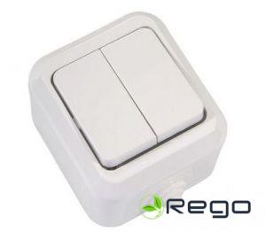 Slēdzis Makel, dub., IP44, balts, v/a