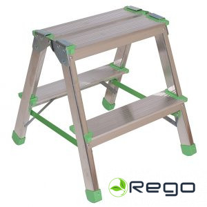 Divpusējās mājsaimniecības kāpnes 2x2 150kg. (000286)