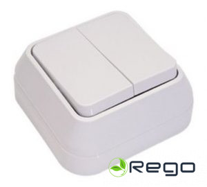 Slēdzis Makel, Siva, dub., balts, v/a