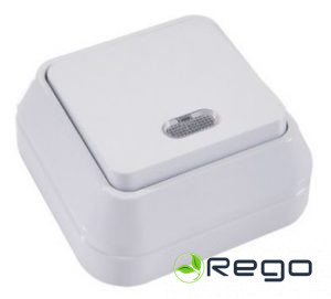 Slēdzis Makel, Siva, balts, v/a, ar apg.