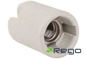 Patrona spuldzēm E14, IEK, 2A, IP20, balts, keramika