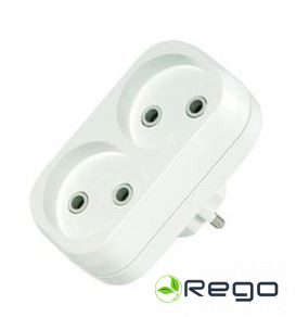 Adapteris Makel, 2-viet., b/z, balts, (0006034)