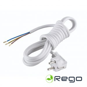 Dakša ar vadu Makel, 3x1.5mm2, 2m, a/z, balts