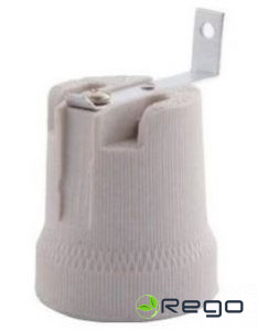 Patrona spuldzēm E27, Horoz, balts, L-veida, keramika