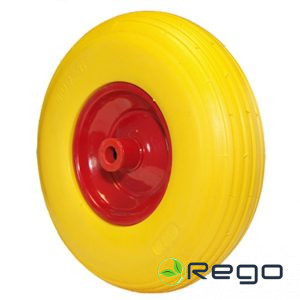 Poliuretāna ritenis, metāla disks, adatu gultņi 13*4.00-6", 20*100mm ASS/AXLE