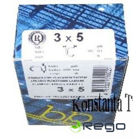 Stiprinājums plakaniem vadiem BP, KS, balts, 3x5mm, 1.4x15mm, (100)