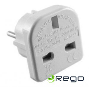 Adapteris ANG-EUR, 7.5A, 250V, balts