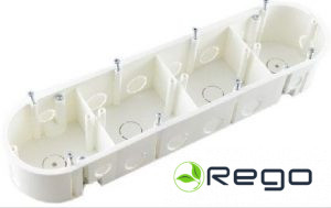 Nozarkārba PP, reģipšu, 4-viet., balts, 275x60x44mm