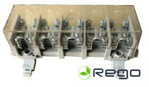 Klemmes PP, 750V, DIN, 5x25mm2+20x10mm2, ar vāku