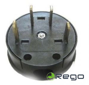 Kontaktdakša 32A, VŠ, 380V, 3F, melns, 4 kont.