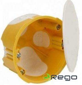 Nozarkārba KOPOS KOLIN, reģipšu, dzeltena, 73x45mm, D73mm, ar vāku