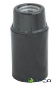 Patrona spuldzēm E14, IEK, 2A, IP20, melns, plastmasa