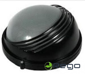 Gaismeklis mitrumizturīgs E27, IEK, 1307, 60W, IP54, melns, apaļš 1/2 siets