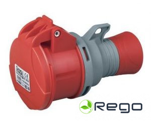 Kontaktligzda ar vāku Rosi, 16A, 3P+E, 380-415V, IP44