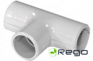 Savienojums gludām caurulēm IEK, IP40, pelēks, T-veids, D16mm