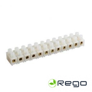 Spaiļu rinda IEK, 3A, 12-viet., balta, 1.0-2.5mm2, (10)