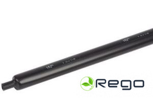 Caurule termo IEK, melna, 13/4 4:1, ar līmi