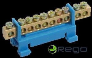 Spaile DIN, 16A, 1, 14-viet., 16 mm, a/z, zils, 6x9