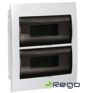 Sadalne IEK, 24-viet., IP41, z/a, 350x300x100mm, plastmasa, ar caursp. durvīm