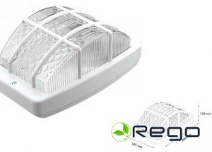 Plafons E27 PETEK režģots Max 60W IP44 balta