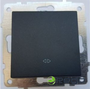 Krustslēdzis Ovivo, 2-taust., (mehānisms), melns