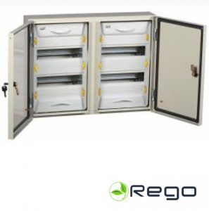 Skapis IEK, 2x24-viet., PRO, IP54, v/a, 620x454x138mm