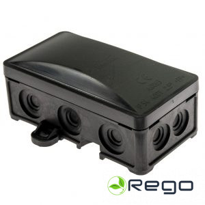 Nozarkārba virsapmetuma melna UV 90x45x40mm IP54 (0026773)