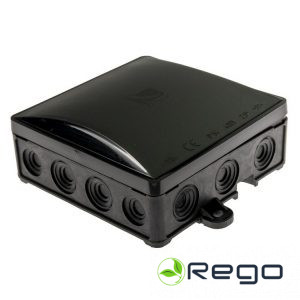 Nozarkārba virsapmetuma melna UV 90x90x40mm IP54 (0026774)