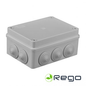 Nozarkārba S-Box, ar ievadiem, IP65, pelēka, v/a, 150x110x70mm (0026783)