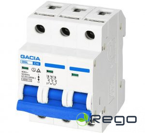 Automātiskais slēdzis GACIA 6kA, 3C 16A