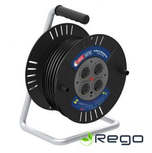 Pagarinātājs Horoz, 4-viet., 3x1.5mm2, 40m, melns, spole