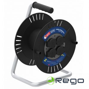 Spole bez kabeļa Horoz, 4-viet., IP44, melns, 280mm