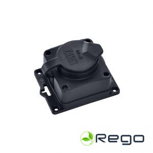 Rozešu bloks Horoz 1-viet,. a/z, IP44 melns (0027114)