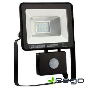 Prožektors, LED, Horoz, ASLAN, 10W, 1100lm, 6400K, IP65, melns, ar PIR sensoru