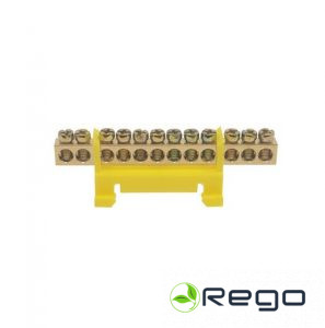 Spaile DIN, VEXEN, 16A, 1, 12-viet., 16 mm, a/z, dzeltens