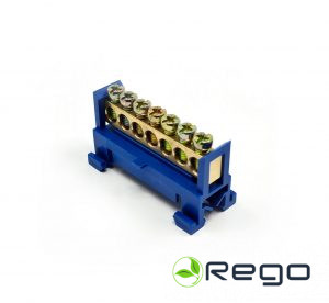 Spaile DIN, VEXEN, 16A, 1, 7-viet., 16 mm, neitr., zils