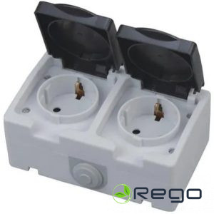 Rozete Horoz, ATOM, dub., a/z, IP54, pelēks