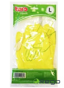 Gumijas cimdi L 38g dzelteni