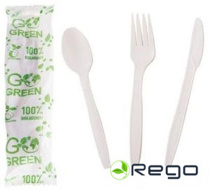 Vienreizējo galda piederumu komplekts 1personai BIO