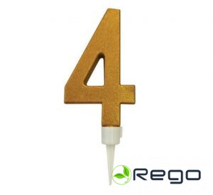 Jubilejas svece 4, 16cm, XL