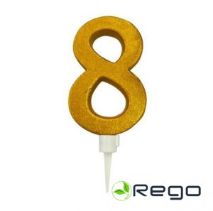 Jubilejas svece 8, 16cm, XL