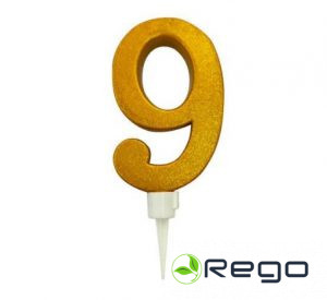 Jubilejas svece 9, 16cm, XL