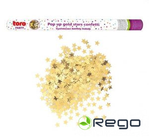 Konfeti plaukšķene Zelta 5x60cm 20g