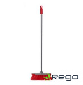 Birste ar alum. kātu 128cm sark/pelēka