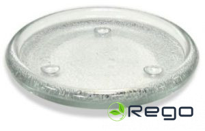 Svečturis šķīvis matēts stikls 12cm